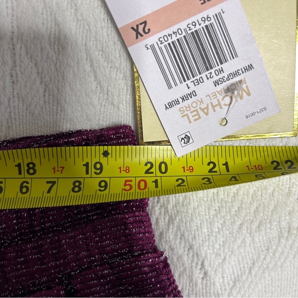 Michael Kors Women's Size 2X Purple Drawstring Jogger Pants Metallic Party Cool - Picture 13 of 13